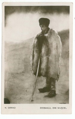 698 - Arges, Cioban din MUSCEL - old postcard - used - 1917 foto