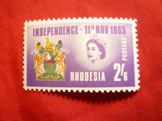 Serie- Rodezia 1965 - Elisabeta IIa , 1val. foto