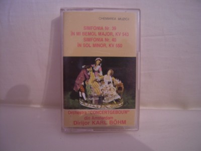 Caseta Mozart - Simfoniile Nr 39 si Nr 40 - orchestra Amsterdam, originala foto