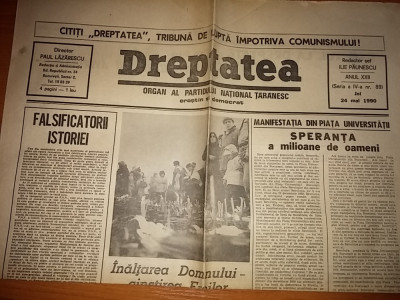 ziarul dreptatea 24 mai 1990 foto