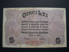 5 lei 1917 Banca Generala Romana (BGR) G70 foto