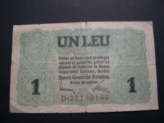 1 leu 1917 Banca Generala Romana (BGR) D27 foto
