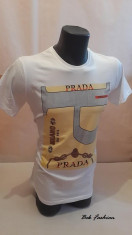 Tricou Prada Milano Alb Nou foto