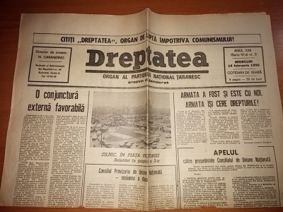 ziarul dreptatea 14 februarie 1990 foto