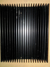 Radiator din aluminiu eloxat negru pentru subwoofer, amplificator, etc, dimensiuni: 175x145x30mm foto