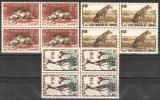 SOMALIA FRANCEZA, 1958, fauna, serie completa in bloc de 4, nestampilate, MNH