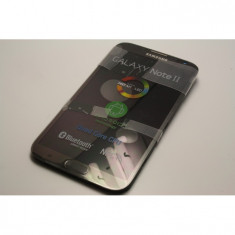 LCD+Touchscreen cu Rama Samsung Galaxy Note II N7100 GRI original foto