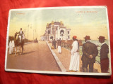 Ilustrata - La plimbare cu camila prin fata Cazinoului Constanta 1930 - copie 1997