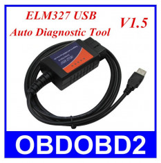 Scanner diagnoza auto OBD/OBDII scanner ELM 327 v1.5 car diagnostic interface foto