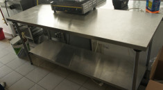 Masa lucru inox echipament profesional bucatarie foto