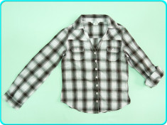 Bluza?camasa, maneca in 2 dimensiuni, bumbac, H&amp;amp;M ? fete | 9?10 ani | 140 cm foto