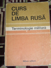 RWX 23 - CURS DE LIMBA RUSA - TERMINOLOGIA MILITARA - EDITIA 1983 foto