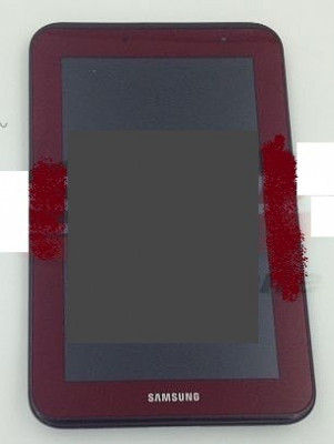 LCD+Touchscreen cu Rama Samsung Galaxy Tab 2 7.0 P3100 rosu swap original foto