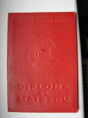 diploma de maistru RPR foto