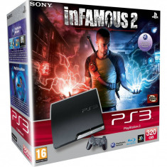 Consola Sony PlayStation 3 Slim 320GB + joc Infamous 2 (SO-9100997) foto