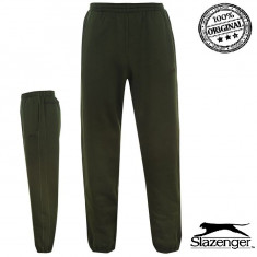 Pantaloni Trening Slazenger Closed Hem Track Pants , Originali , Noi , Culoare Forest Green - Import Anglia - Marimi S , M , L - 65% PY , 35% Bumbac foto