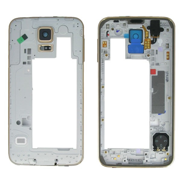 Carcasa mijloc Samsung Galaxy S5 G900 argntie original cu butoane