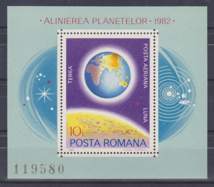 1981- ALINIEREA PLANETELOR - COLITA DANTELATA - MNH - COLITA 1