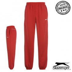 Pantaloni Trening Slazenger Closed Hem Track Pants , Originali , Noi , Culoare Rosu Inchis - Import Anglia - Marimi S , M , L - 65% PY , 35% Bumbac foto