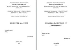 LUCRARE DE LICENTA AMG INGRIJIREA PACIENTILOR CU ATEROSCLEROZA (+ prezentare ) foto