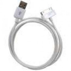 Cablu Incarcare Si Sincronizare Date iPhone 2G 3G 3GS 4 4s iPad iPod Alb foto