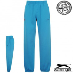 Pantaloni Trening Slazenger Closed Hem Track Pants , Originali , Noi , Culoare Bright Blue - Import Anglia - Marimi S , M , L - 65% PY , 35% Bumbac foto