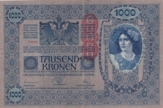 AUSTRIA 1.000 kronen 1902 VF+++!!! foto