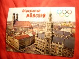 Ilustrata- tematica Olimpiade- Orasul Olimpiadei Munchen 1972 Germania , cu timbru sec olimpic