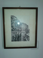 Gravura de colectie .venetia reducere foto