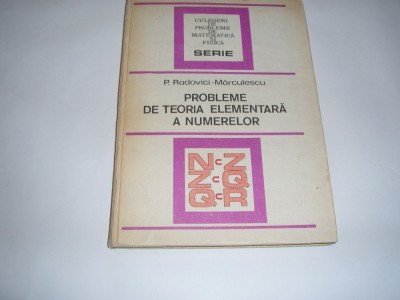 PROBLEME DE TEORIA ELEMENTARA A NUMERELOR, P. RADOVICI,2,23,RF7/3,RF11/2 foto