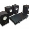 Statie amplificare audio, 4 iesiri x 10W + boxe 4x 15W, 8 Ohm