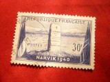 Serie Aniversarea Bataliei de la Narvik 1952 Franta , 1 val. stampilat