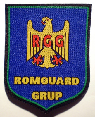5.493 ROMANIA ECUSON EMBLEMA PATCH RGG ROMGUARD GRUP 104/82mm foto