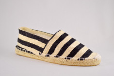 Espadrile barbatesti dungi negre, model Black Stripes foto