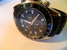 Ceas barbatesc Accurist CHRONOGRAPH ,50 M, bratara SILICON originala foto