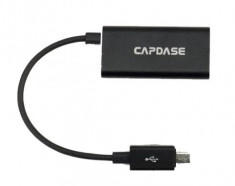 Adaptor HDTV Samsung Galaxy S 3 I9300, I9305 / Samsung Galaxy Note 2 N7100 &amp;amp;quot Capdase Micro USB&amp;amp;quot 11 pins foto