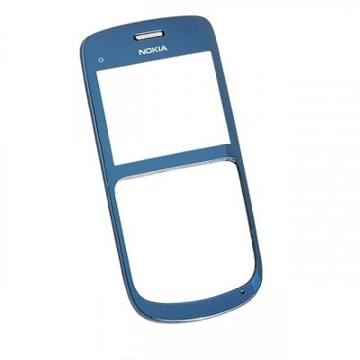 Carcasa fata originala Nokia C3 Blue foto