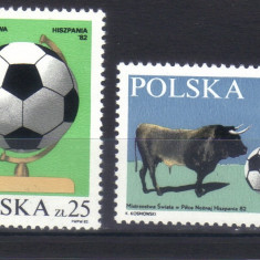 POLONIA 1982, Campionatul Mondial de Fotbal, Spania, serie neuzată, MNH