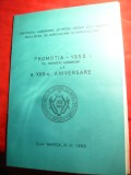 Mapa Participant la Aniversarea 30 Ani de la Absolvire a Promotiei 1950 Ingineri Agronomi - Lista -Profesori , Studenti , Program festivitati -Cluj