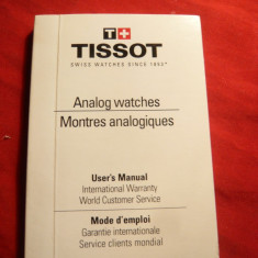 Manual de utilizare Ceasuri Analog Tissot , dimensiuni 3,6x2,4 cm ,148 pag