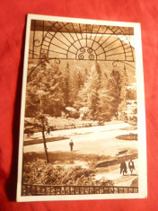 Ilustrata Tusnad - Parcul ,circulat 1951 cu stamp. patrata de mandate &amp;#039; zabala&amp;quot; foto