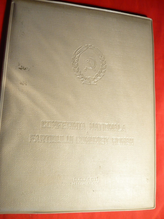 Mapa de Participant la Conferinta Nationala a PCR Bucuresti decembrie 1967 , dim. 16,5 x 21,5 cm , plastic