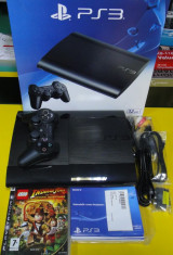 Consola Sony Playstation 3 PS3 ultimul model UltraSlim 12Gb NOU in cutie, complet, Bonus joc original Blu-Ray Lego Indiana Jones, poze Garantia Okazii foto