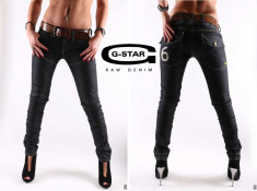 G-STAR Blugi femei Slim FIT &amp;quot;5620 Heritage Embro Tapered WMN&amp;#039;s BLACK Jeans&amp;quot;. Marime W28 / L34 de blug. Produse noi ORIGINALE, REDUSE! Magazin OUTLET. foto