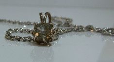 Colier aur 14k cu diamant de 1.01ct (mica zgarietura pe diamant) foto