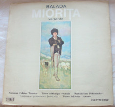 DISC LP VINIL / VINYL: BALADA MIORITA (VARIANTE) [ST-EPE 01540 / 1979] foto