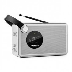 Auna Stepford DAB / DAB + Digital Radio Bluetooth FM AUX ceas cu alarma de argint foto