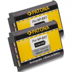 PATONA | 2 Acumulatori pt Sony NPBX1 NP BX1 HDR-AS15 HDR-GW66 HDR-GWP88 foto