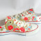 Tenisi-Tenesi Inalti Bascheti Converse All Star Albi Cu flori-Model Floral-Floricele -Flower Dama Marimea 38 39 40