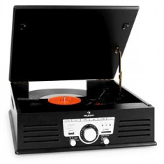 Auna TT - 92B Turntable cu USB SD AUX FM negru foto